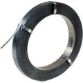 The Packaging Wholesalers Standard Grade Steel Strapping Coil, 1/2"W x 2765'L x 0.023" Thick, Black SSS12023